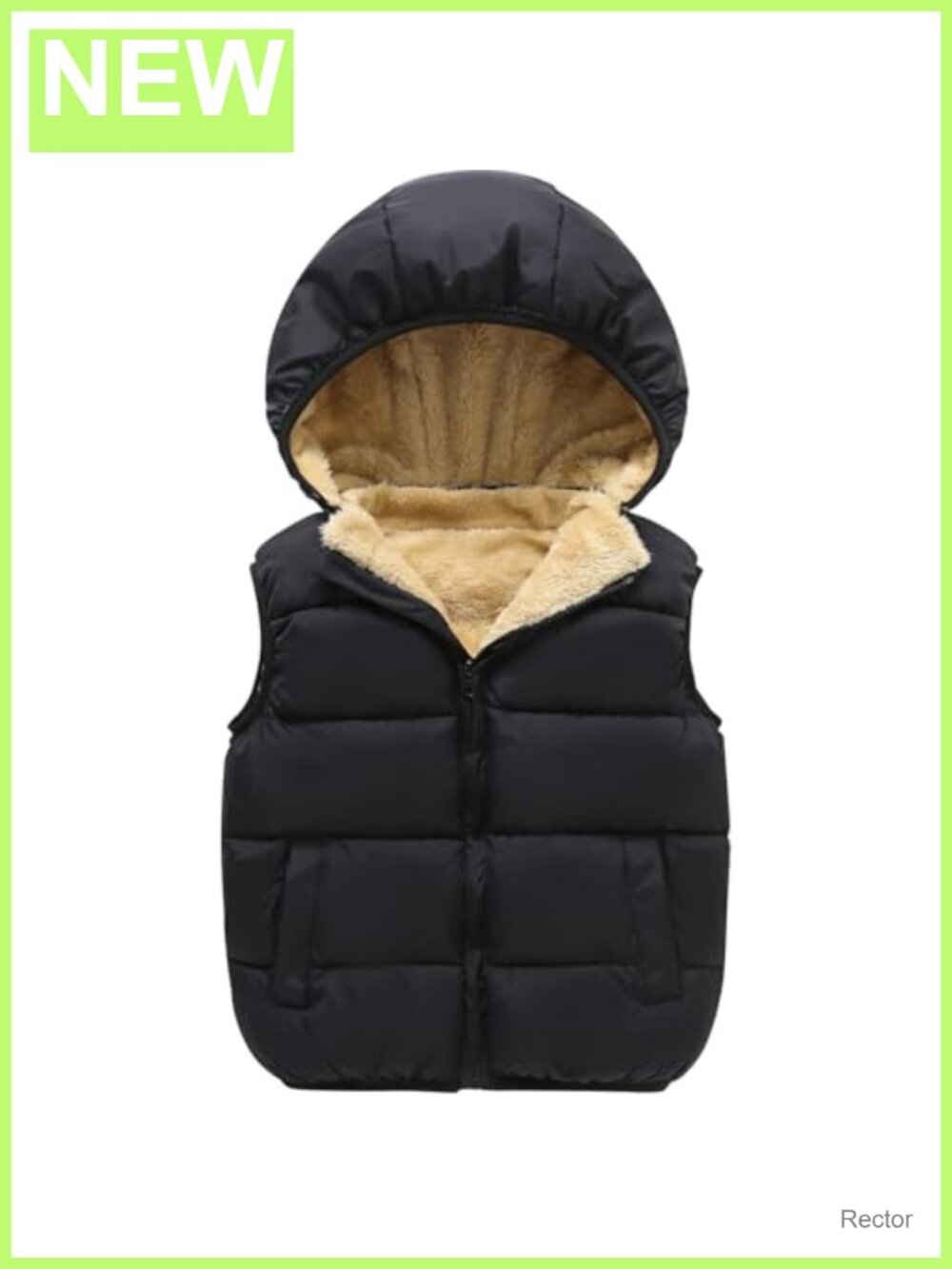 Toddler Boys Hooded Puffer Vest Lightweight Warm Sleeveless Jacket